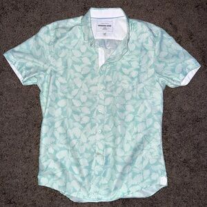 Fun tropical button down t shirt